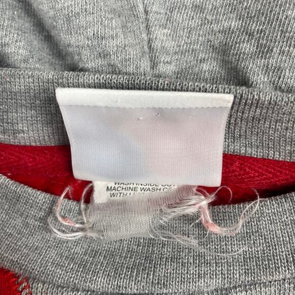 Vintage Ohio State Buckeyes Red Gray Football Hoodie Sweatshirt Fits like Large - Picture 7 of 9